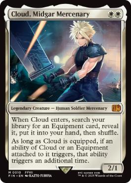 《ミッドガルの傭兵、クラウド/Cloud, Midgar Mercenary》[FIN] 白R