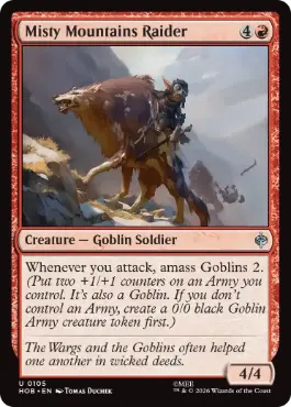 《霧ふり山脈の略奪者/Misty Mountains Raider》[HOB] 赤U