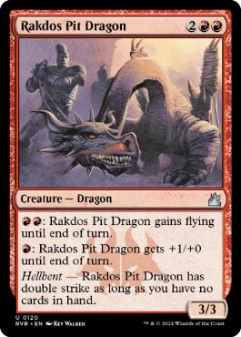 《ラクドスの地獄ドラゴン/Rakdos Pit Dragon》[RVR] 赤U