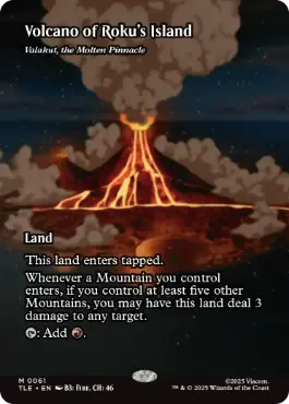 ■ボーダーレス■《ロクの島の火山/Volcano of Roku's Island》//《溶鉄の尖峰、ヴァラクート/Valakut, the Molten Pinnacle》[TLE] 土地R