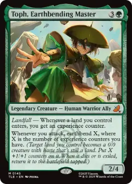《土の技の達人、トフ/Toph, Earthbending Master》[TLE] 緑R