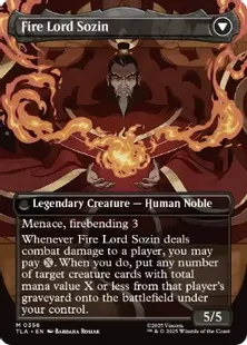 ■ボーダーレス■《ソジンの台頭/The Rise of Sozin》/《火の王ソジン/Fire Lord Sozin》[TLA-BF] 黒R