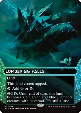 (024)■ボーダーレス■《伐採地の滝/Lumbering Falls》[EOS] 土地R