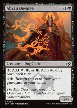 《アブザンの信奉者/Abzan Devotee》[TDM] 黒C