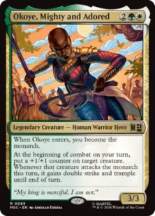 《敬愛されし強き戦士、オコエ/Okoye, Mighty and Adored》[MSC] 金R