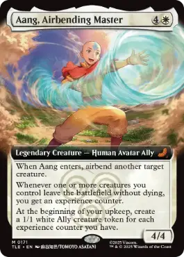 ■拡張アート■《気の技の達人、アン/Aang, Airbending Master》[TLE] 白R