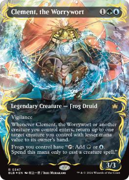 ■ボーダーレス■《心配潮、クレメント/Clement, the Worrywort》[BLB-BF] 金R