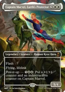 ■ボーダーレス■《地球の守護者、キャプテン・マーベル/Captain Marvel, Earth's Protector》[MSH-BF] 白R