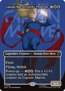 ■ボーダーレス■《地球の守護者、キャプテン・マーベル/Captain Marvel, Earth's Protector》[MSH-BF] 白R