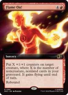 ■拡張アート■《フレイム・オン！/Flame On!》[MSC] 赤R