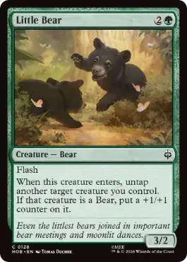 《小さな熊/Little Bear》[HOB] 緑C