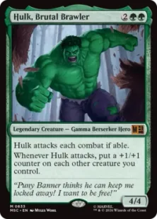《凄まじき暴れん坊、ハルク/Hulk, Brutal Brawler》[MSC] 緑R