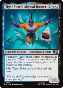 《深海の狩人、タイガーシャーク/Tiger Shark, Abyssal Hunter》[MSC] 金U