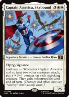 《空を翔ける、キャプテン・アメリカ/Captain America, Skybound》[MSC] 白R