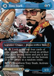 ■ボーダーレス■《トニー・スターク/Tony Stark》/《インビンシブル・アイアンマン/The Invincible Iron Man》[MSH-BF] 青R