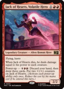 《一触即発のヒーロー、ジャック・オブ・ハーツ/Jack of Hearts, Volatile Hero》[MSC] 赤R