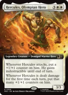 ■拡張アート■《オリンポスの英雄、ハーキュリーズ/Hercules, Olympian Hero》[MSC] 白R