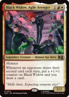 《敏捷なるアベンジャーズ、ブラック・ウィドウ/Black Widow, Agile Avenger》[MSC] 金R