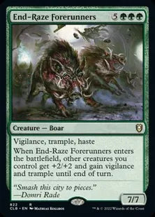 《終末の祟りの先陣/End-Raze Forerunners》[CLB] 緑R