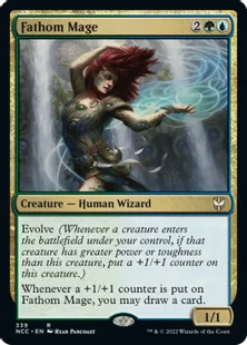 《水深の魔道士/Fathom Mage》[NCC] 金R