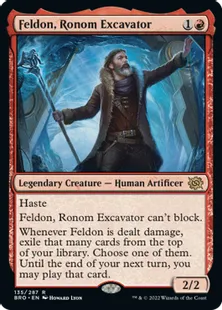 《ロノムの発掘家、フェルドン/Feldon, Ronom Excavator》[BRO] 赤R