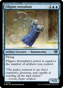《金線の従者/Filigree Attendant》[CMM] 青C