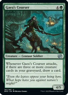 《ガイアの狩猟者/Gaea's Courser》[BRO] 緑U