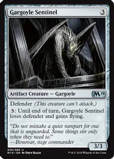 《ガーゴイルの歩哨/Gargoyle Sentinel》[M19] 茶U