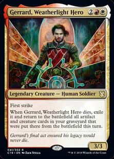 《ウェザーライトの英雄、ジェラード/Gerrard, Weatherlight Hero》[C19]金R