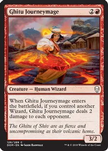 《ギトゥの修士魔道士/Ghitu Journeymage》[DOM] 赤C
