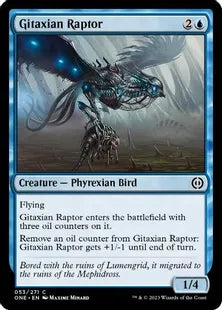 《ギタクシア派の猛禽/Gitaxian Raptor》(053)[ONE]青C