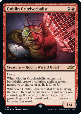 【ギャラクシー・Foil】《Goblin Cruciverbalist》[UNF-GF] 赤R