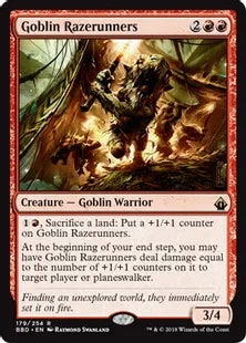 《ゴブリンの壊し走り/Goblin Razerunners》[BBD] 赤R