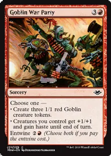 《ゴブリンの戦闘隊/Goblin War Party》[MH1] 赤C