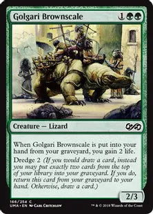 《ゴルガリの茶鱗/Golgari Brownscale》[UMA] 緑C