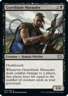 《墓刃の匪賊/Graveblade Marauder》[2X2] 黒U