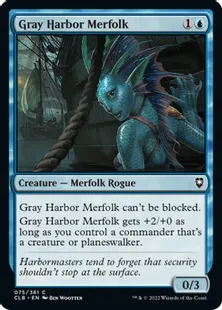 《灰色港のマーフォーク/Gray Harbor Merfolk》[CLB] 青C