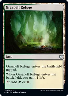 《灰色革の隠れ家/Graypelt Refuge》[C19]土地U
