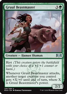 《グルールの獣使い/Gruul Beastmaster》[RNA] 緑U