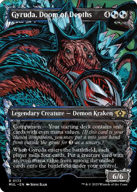 【ハロー・Foil】(172)《深海の破滅、ジャイルーダ/Gyruda, Doom of Depths》[MUL] 混R