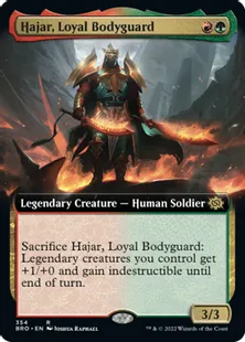 ■拡張アート■《忠実な護衛、ハジャール/Hajar, Loyal Bodyguard》[BRO-BF] 金R