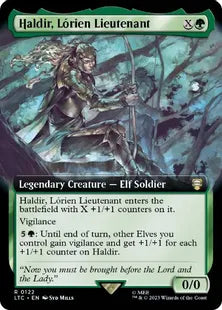 ■拡張アート■《ロリアンの士官、ハルディア/Haldir, Lórien Lieutenant》[LTC] 緑R
