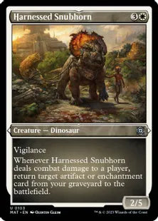 【エッチング・Foil】(103)《装具つなぎの短角獣/Harnessed Snubhorn》[MAT-BF] 白U