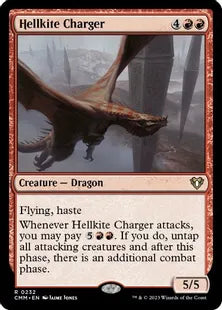 《ヘルカイトの突撃者/Hellkite Charger》[CMM] 赤R