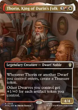 ■ボーダーレス■《ドゥリンの民の王、ソーリン/Thorin, King of Durin's Folk》[HOC] 金R