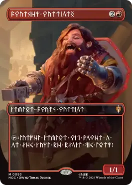 ■ドワーフ語■《ドワーフ戦士団/Dwarven Warriors》[HOC] 赤R