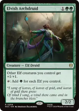 《エルフの大ドルイド/Elvish Archdruid》[HOC] 緑R