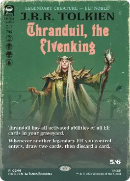 ■ボーダーレス■《エルフ王、スランドゥイル/Thranduil, the Elvenking》[HOB-BF] 金R