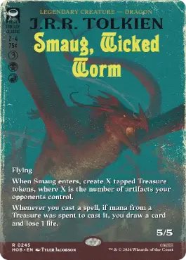 ■ボーダーレス■《悪い長虫、スマウグ/Smaug, Wicked Worm》[HOB-BF] 金R