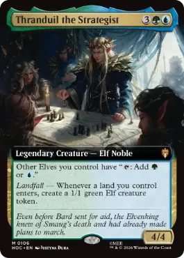 ■拡張アート■《戦略家、スランドゥイル/Thranduil the Strategist》[HOC] 金R